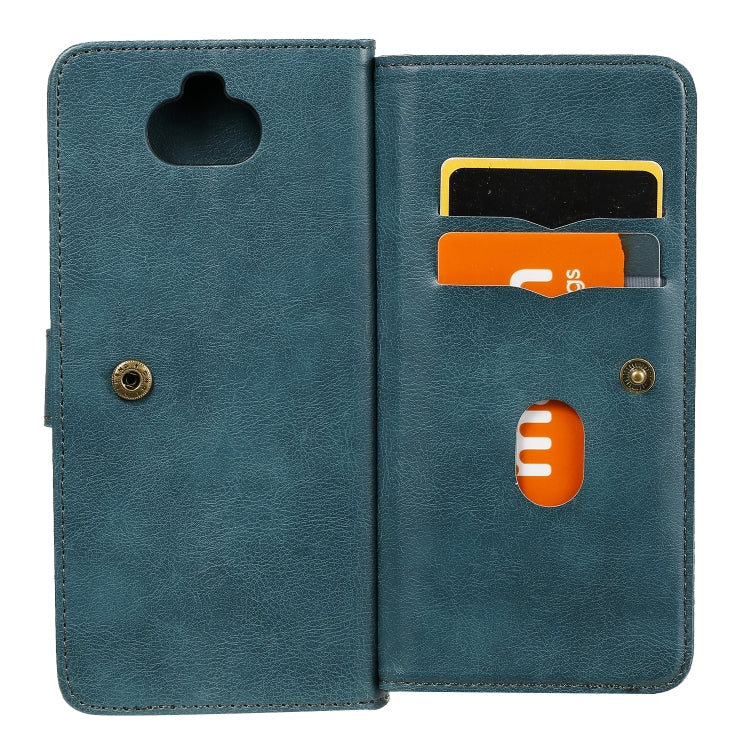 For Sony Xpeira 8 Multifunctional Magnetic Copper Buckle Horizontal Flip Solid Color Leather Case with 10 Card Slots & Wallet & Holder & Photo Frame