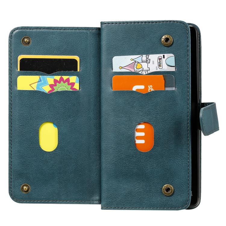 For Sony Xpeira 8 Multifunctional Magnetic Copper Buckle Horizontal Flip Solid Color Leather Case with 10 Card Slots & Wallet & Holder & Photo Frame