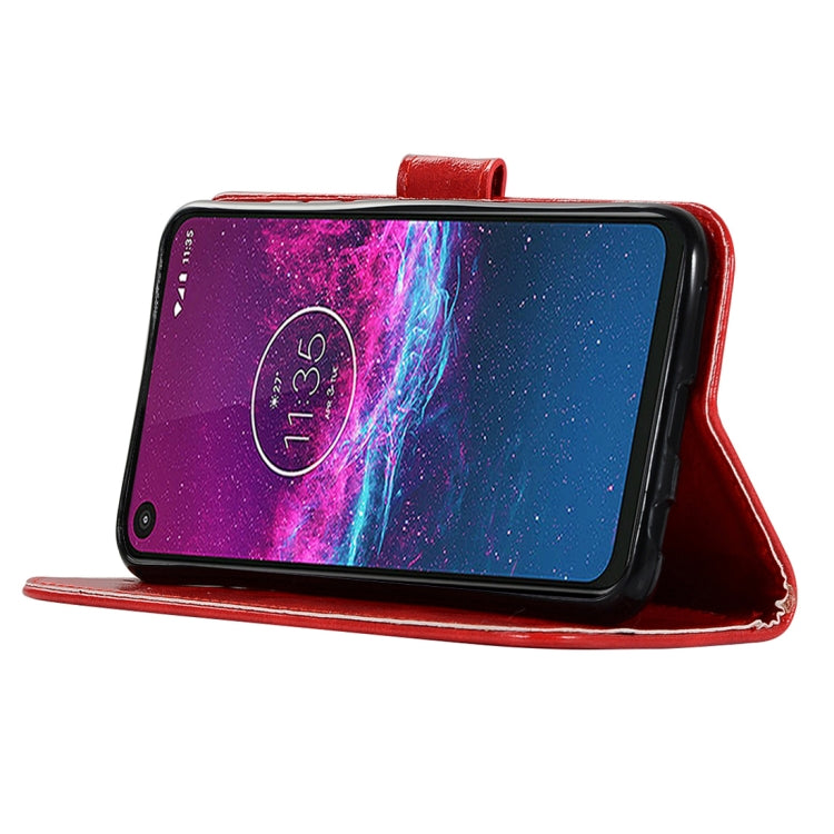 For Motorola Moto P40 Power Copper Buckle Retro Crazy Horse Texture Horizontal Flip Leather Case with Holder & Card Slots & Wallet