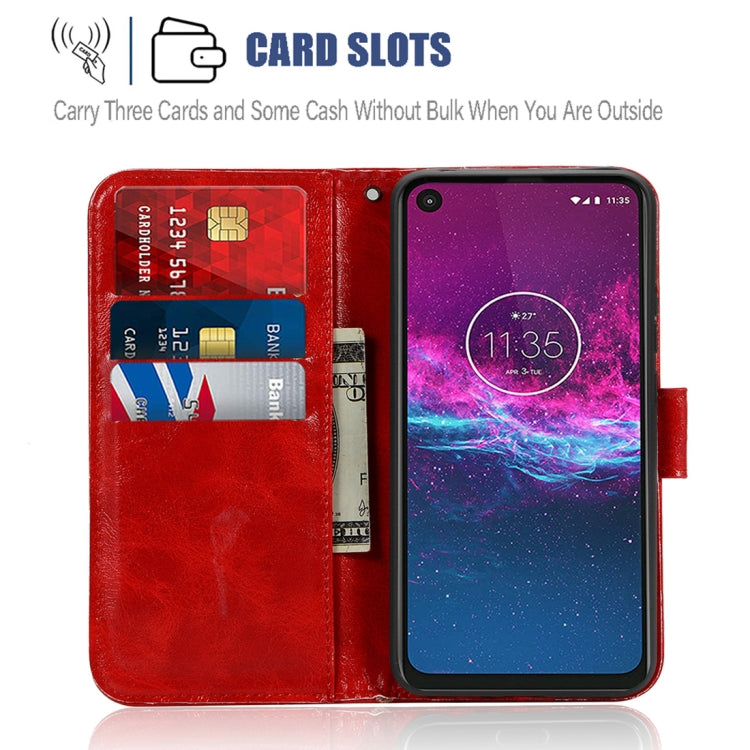 For Motorola Moto P40 Power Copper Buckle Retro Crazy Horse Texture Horizontal Flip Leather Case with Holder & Card Slots & Wallet