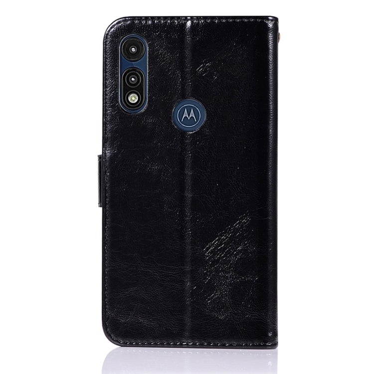 For Motorola Moto E 2020 Copper Buckle Retro Crazy Horse Texture Horizontal Flip Leather Case with Holder & Card Slots & Wallet