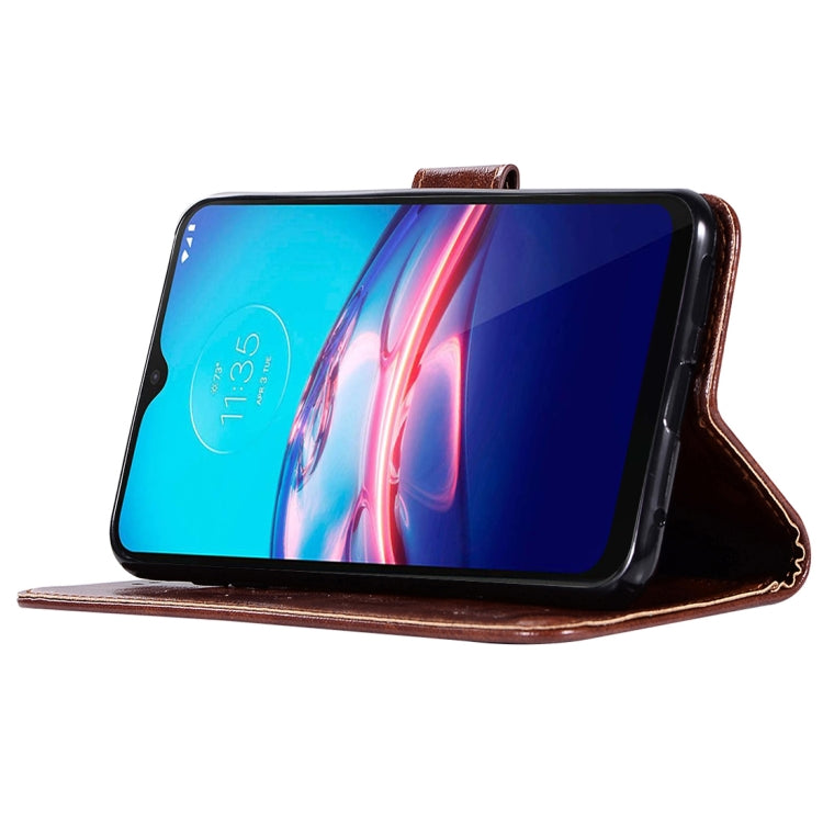 For Motorola Moto E 2020 Copper Buckle Retro Crazy Horse Texture Horizontal Flip Leather Case with Holder & Card Slots & Wallet