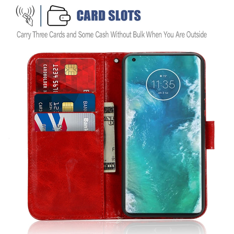 For Motorola Moto Edge Plus Copper Buckle Retro Crazy Horse Texture Horizontal Flip Leather Case with Holder & Card Slots & Wallet