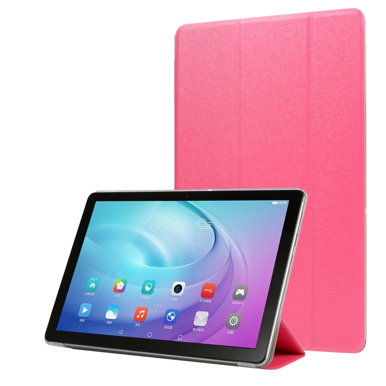 For Huawei Enjoy Tablet 2 10.1 inch Silk Texture Horizontal Flip Leather Case with Three-Folding Holder