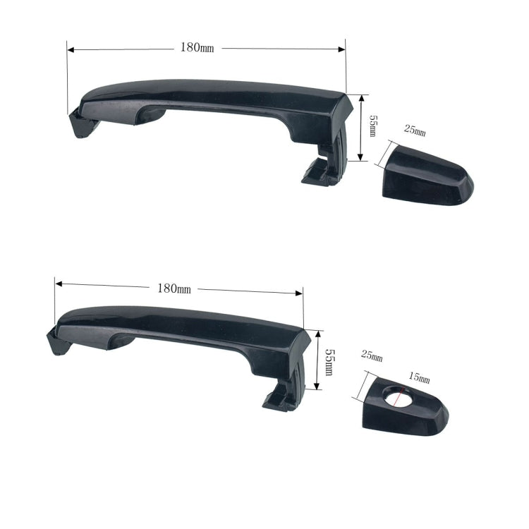 4 PCS Car Door Outside Handle 69211-AA020 for Toyota Corolla 2003-2008 with Tool Kit