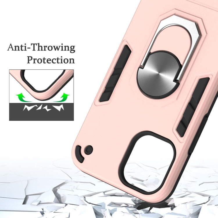 For iPhone 12 mini 2 in 1 Armour Series PC + TPU Protective Case with Ring Holder