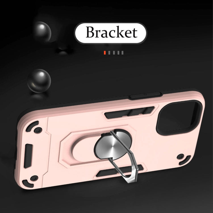 For iPhone 12 mini 2 in 1 Armour Series PC + TPU Protective Case with Ring Holder