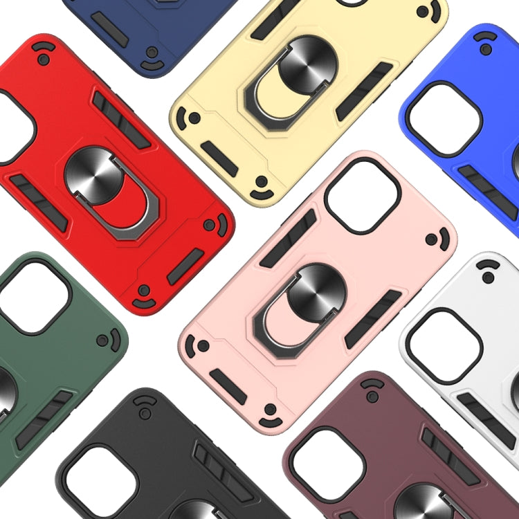 For iPhone 12 mini 2 in 1 Armour Series PC + TPU Protective Case with Ring Holder