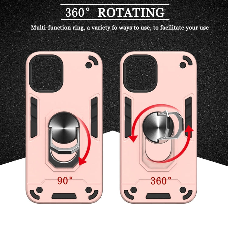 For iPhone 12 mini 2 in 1 Armour Series PC + TPU Protective Case with Ring Holder