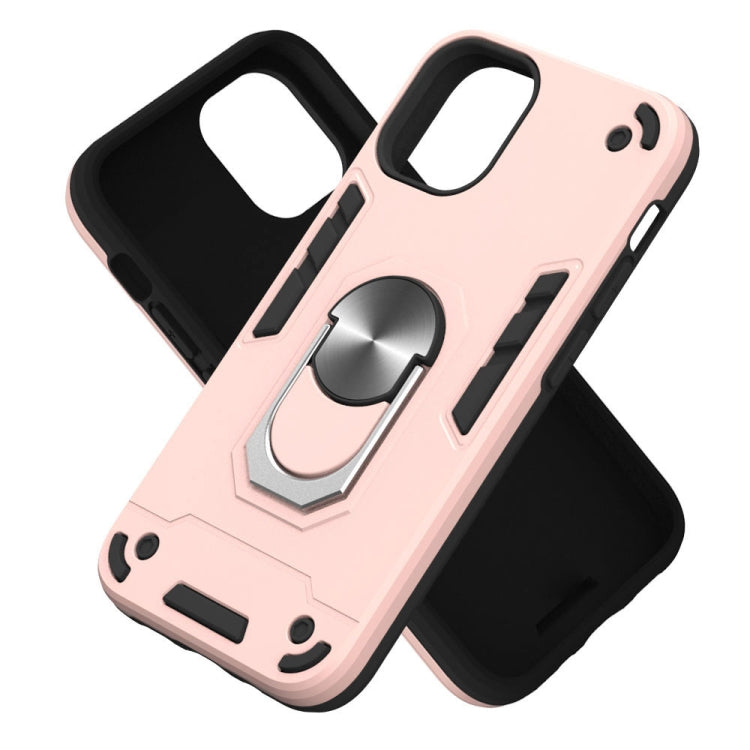 For iPhone 12 mini 2 in 1 Armour Series PC + TPU Protective Case with Ring Holder