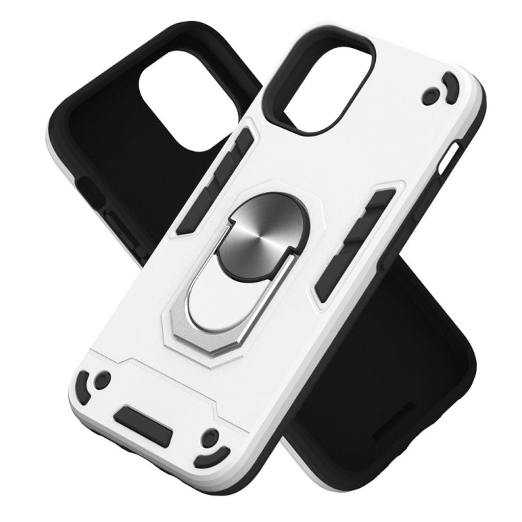 For iPhone 12 mini 2 in 1 Armour Series PC + TPU Protective Case with Ring Holder