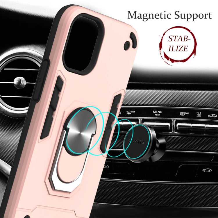 For iPhone 12 mini 2 in 1 Armour Series PC + TPU Protective Case with Ring Holder