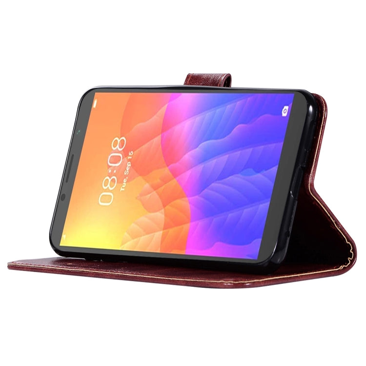 For Huawei Y5P / Honor 9S Copper Buckle Retro Crazy Horse Texture Horizontal Flip Leather Case with Holder & Card Slots & Wallet