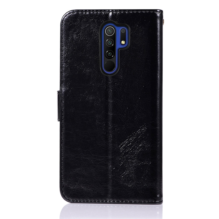 For Xiaomi Redmi 9 Copper Buckle Retro Crazy Horse Texture Horizontal Flip Leather Case with Holder & Card Slots & Wallet