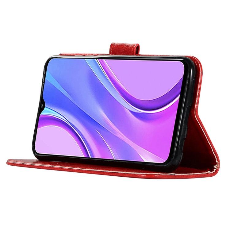 For Xiaomi Redmi 9 Copper Buckle Retro Crazy Horse Texture Horizontal Flip Leather Case with Holder & Card Slots & Wallet