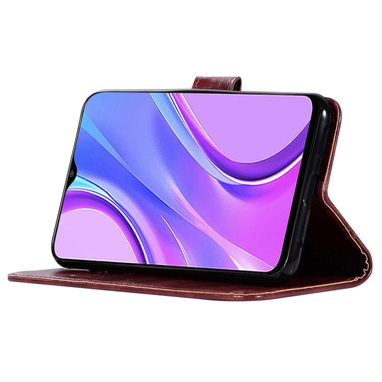 For Xiaomi Redmi 9 Copper Buckle Retro Crazy Horse Texture Horizontal Flip Leather Case with Holder & Card Slots & Wallet