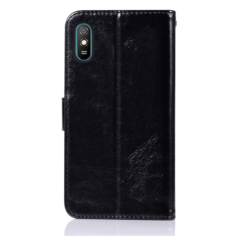 For Xiaomi Redmi 9A Copper Buckle Retro Crazy Horse Texture Horizontal Flip Leather Case with Holder & Card Slots & Wallet