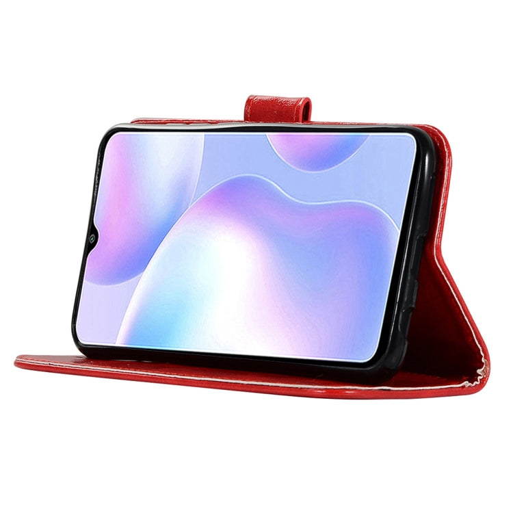 For Xiaomi Redmi 9A Copper Buckle Retro Crazy Horse Texture Horizontal Flip Leather Case with Holder & Card Slots & Wallet