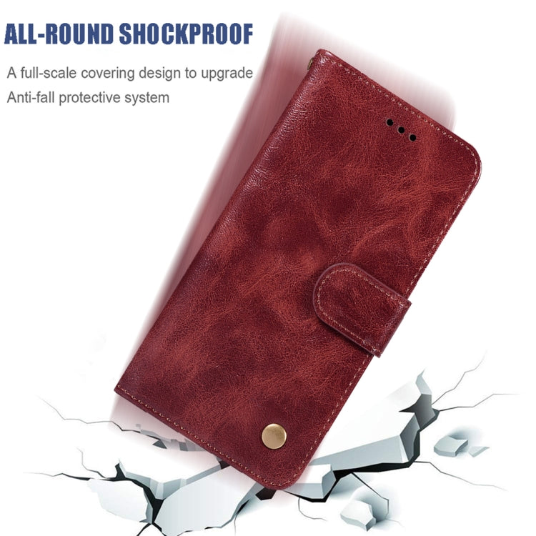 For Xiaomi Redmi 9A Copper Buckle Retro Crazy Horse Texture Horizontal Flip Leather Case with Holder & Card Slots & Wallet