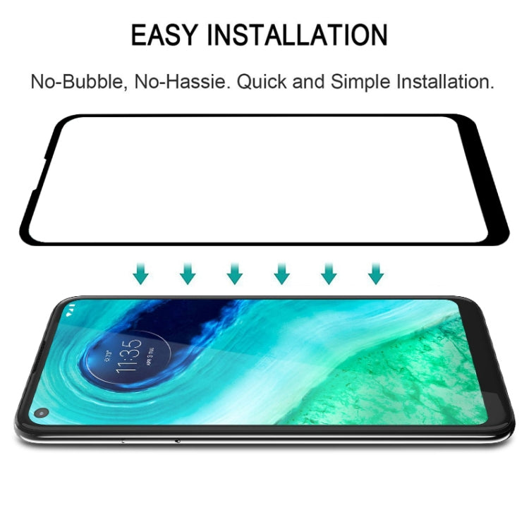 For Motorola Moto G Fast Full Glue Full Screen Tempered Glass Film