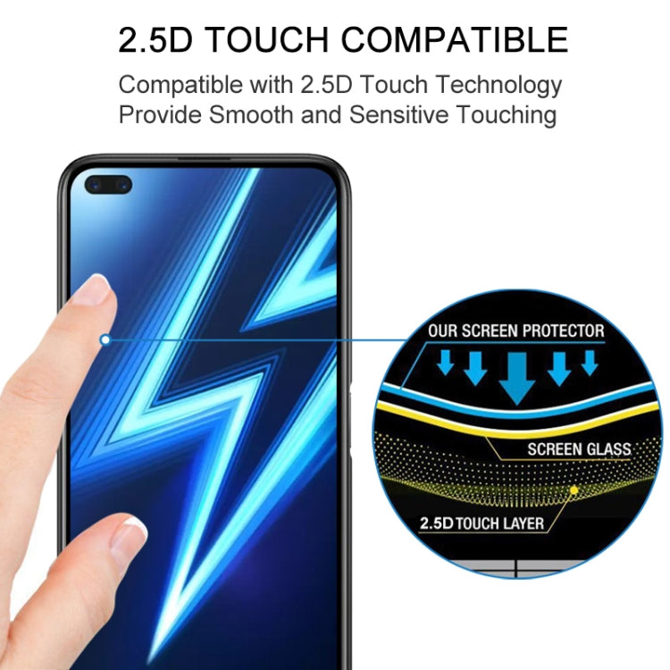 For OPPO Realme 6 Pro 25 PCS Full Glue Full Screen Tempered Glass Film