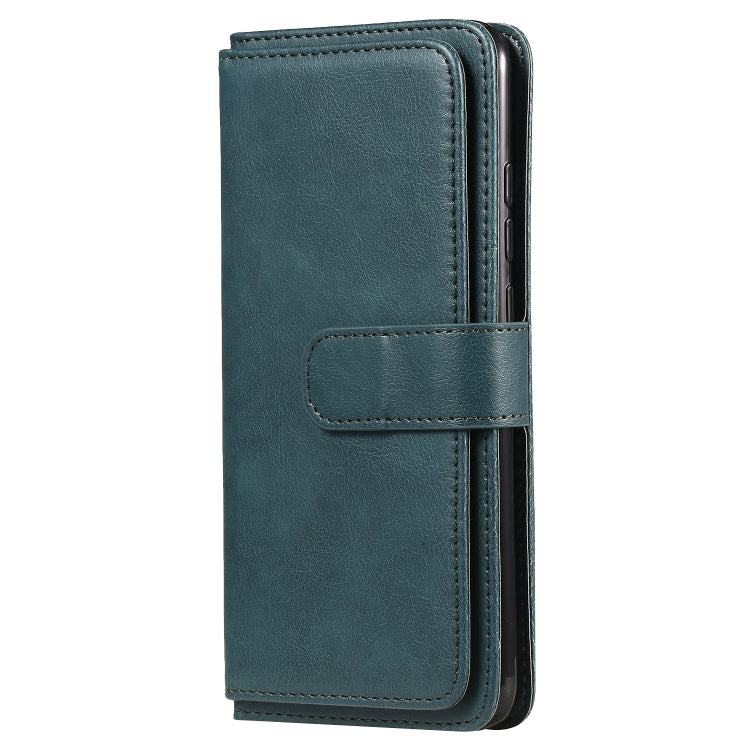 For Xiaomi Redmi 10X 5G / Redmi 10X Pro 5G Multifunctional Magnetic Copper Buckle Horizontal Flip Solid Color Leather Case with 10 Card Slots & Wallet & Holder & Photo Frame