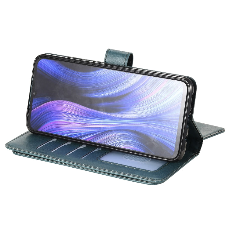 For Xiaomi Redmi 10X 5G / Redmi 10X Pro 5G Multifunctional Magnetic Copper Buckle Horizontal Flip Solid Color Leather Case with 10 Card Slots & Wallet & Holder & Photo Frame