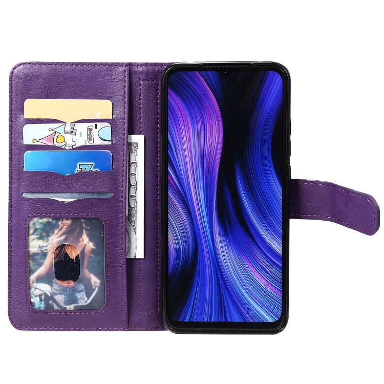 For Xiaomi Redmi 10X 5G / Redmi 10X Pro 5G Multifunctional Magnetic Copper Buckle Horizontal Flip Solid Color Leather Case with 10 Card Slots & Wallet & Holder & Photo Frame