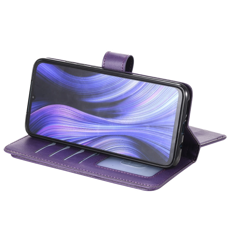 For Xiaomi Redmi 10X 5G / Redmi 10X Pro 5G Multifunctional Magnetic Copper Buckle Horizontal Flip Solid Color Leather Case with 10 Card Slots & Wallet & Holder & Photo Frame