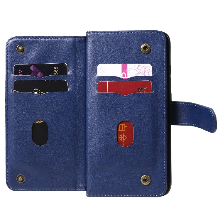 For Xiaomi Redmi 10X 5G / Redmi 10X Pro 5G Multifunctional Magnetic Copper Buckle Horizontal Flip Solid Color Leather Case with 10 Card Slots & Wallet & Holder & Photo Frame