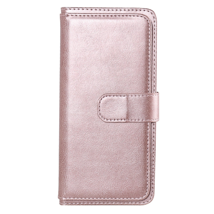 For Xiaomi Redmi 10X 5G / Redmi 10X Pro 5G Multifunctional Magnetic Copper Buckle Horizontal Flip Solid Color Leather Case with 10 Card Slots & Wallet & Holder & Photo Frame