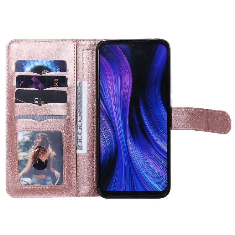 For Xiaomi Redmi 10X 5G / Redmi 10X Pro 5G Multifunctional Magnetic Copper Buckle Horizontal Flip Solid Color Leather Case with 10 Card Slots & Wallet & Holder & Photo Frame