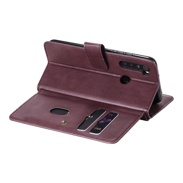 For Xiaomi Redmi Note 8 Multifunctional Magnetic Copper Buckle Horizontal Flip Solid Color Leather Case with 10 Card Slots & Wallet & Holder & Photo Frame