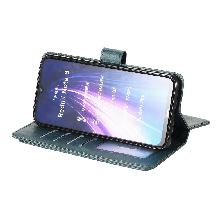 For Xiaomi Redmi Note 8 Multifunctional Magnetic Copper Buckle Horizontal Flip Solid Color Leather Case with 10 Card Slots & Wallet & Holder & Photo Frame