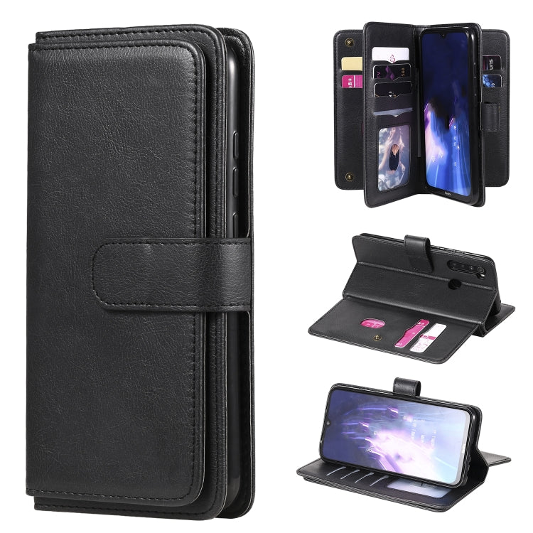 For Xiaomi Redmi Note 8 Multifunctional Magnetic Copper Buckle Horizontal Flip Solid Color Leather Case with 10 Card Slots & Wallet & Holder & Photo Frame