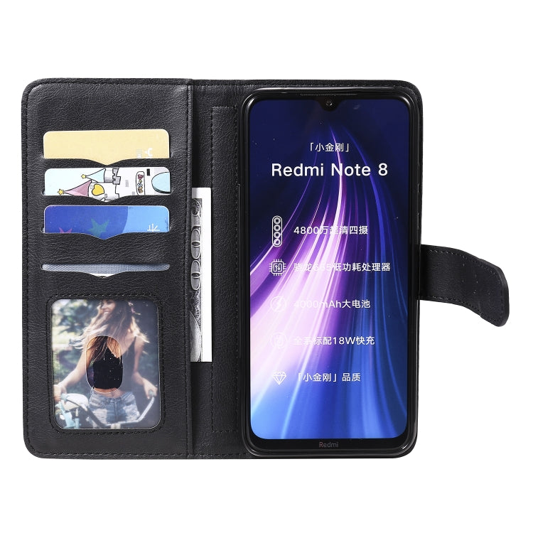 For Xiaomi Redmi Note 8 Multifunctional Magnetic Copper Buckle Horizontal Flip Solid Color Leather Case with 10 Card Slots & Wallet & Holder & Photo Frame