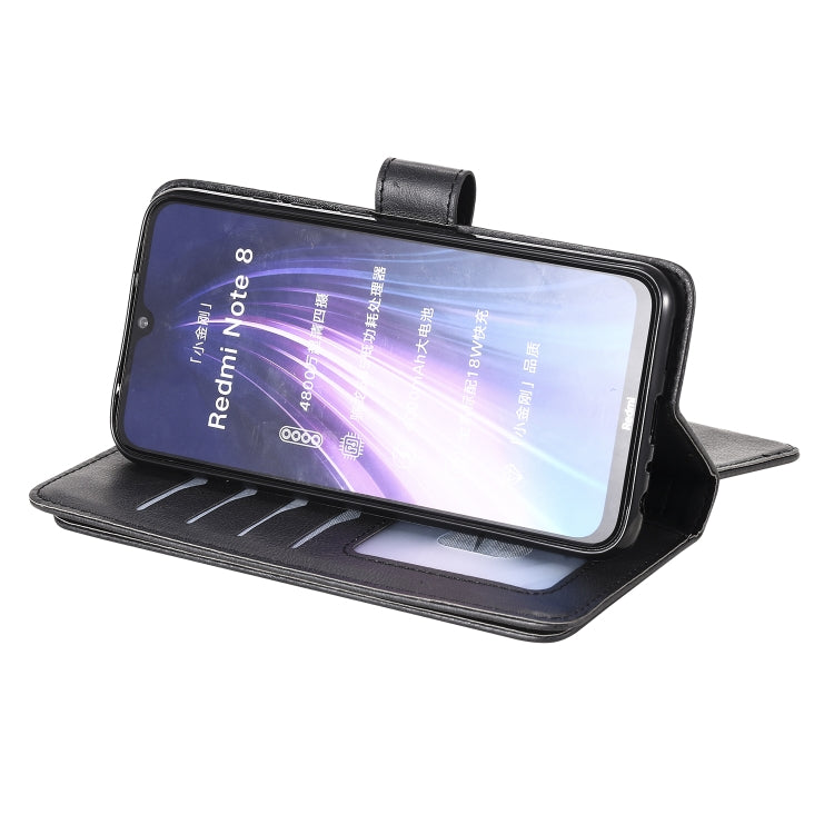 For Xiaomi Redmi Note 8 Multifunctional Magnetic Copper Buckle Horizontal Flip Solid Color Leather Case with 10 Card Slots & Wallet & Holder & Photo Frame