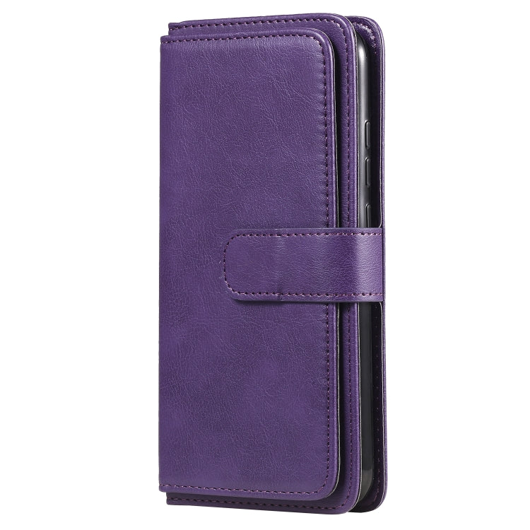 For Xiaomi Redmi Note 8 Multifunctional Magnetic Copper Buckle Horizontal Flip Solid Color Leather Case with 10 Card Slots & Wallet & Holder & Photo Frame