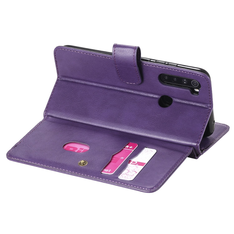 For Xiaomi Redmi Note 8 Multifunctional Magnetic Copper Buckle Horizontal Flip Solid Color Leather Case with 10 Card Slots & Wallet & Holder & Photo Frame