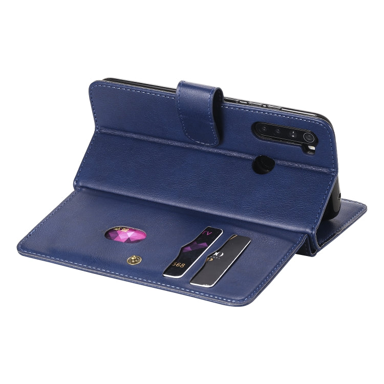 For Xiaomi Redmi Note 8 Multifunctional Magnetic Copper Buckle Horizontal Flip Solid Color Leather Case with 10 Card Slots & Wallet & Holder & Photo Frame