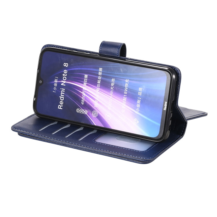 For Xiaomi Redmi Note 8 Multifunctional Magnetic Copper Buckle Horizontal Flip Solid Color Leather Case with 10 Card Slots & Wallet & Holder & Photo Frame