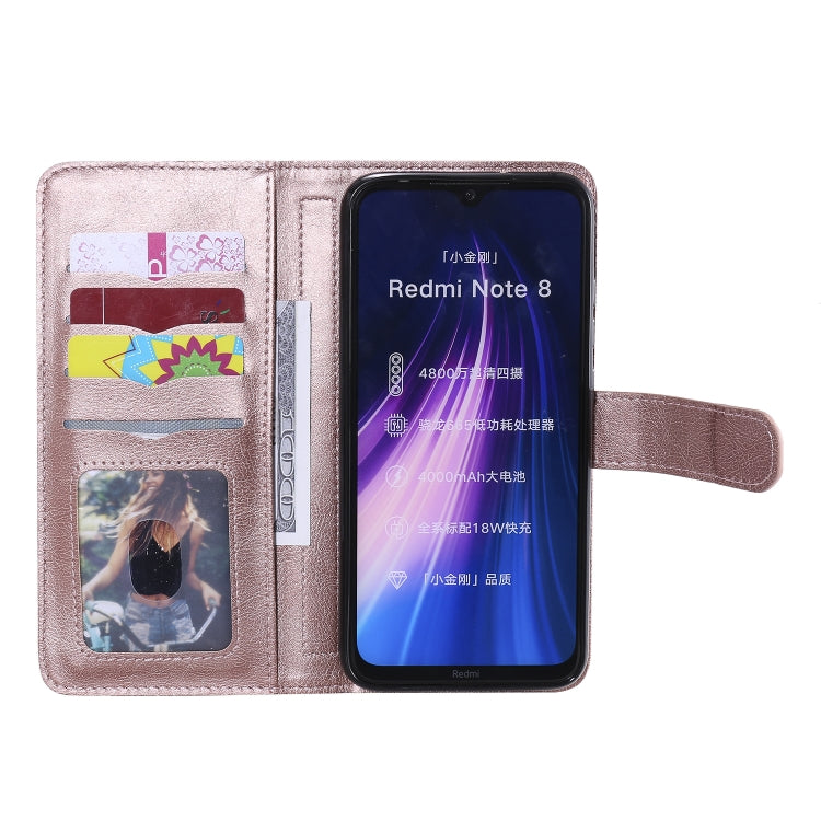 For Xiaomi Redmi Note 8 Multifunctional Magnetic Copper Buckle Horizontal Flip Solid Color Leather Case with 10 Card Slots & Wallet & Holder & Photo Frame
