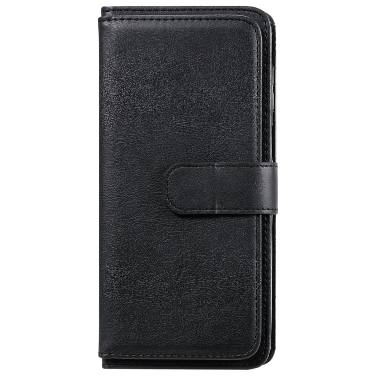 For Xiaomi Redmi Note 9S Multifunctional Magnetic Copper Buckle Horizontal Flip Solid Color Leather Case with 10 Card Slots & Wallet & Holder & Photo Frame