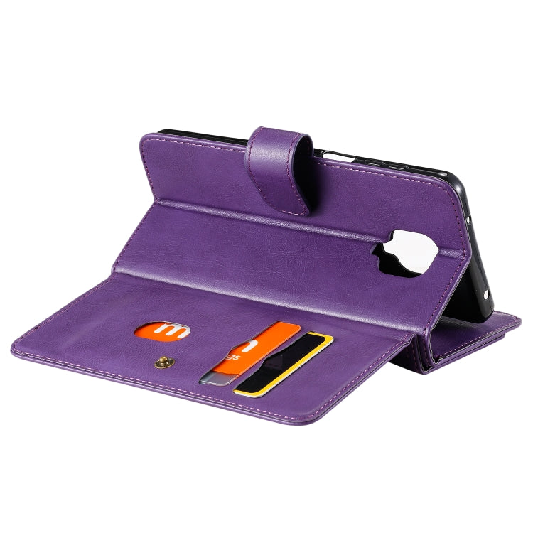 For Xiaomi Redmi Note 9S Multifunctional Magnetic Copper Buckle Horizontal Flip Solid Color Leather Case with 10 Card Slots & Wallet & Holder & Photo Frame