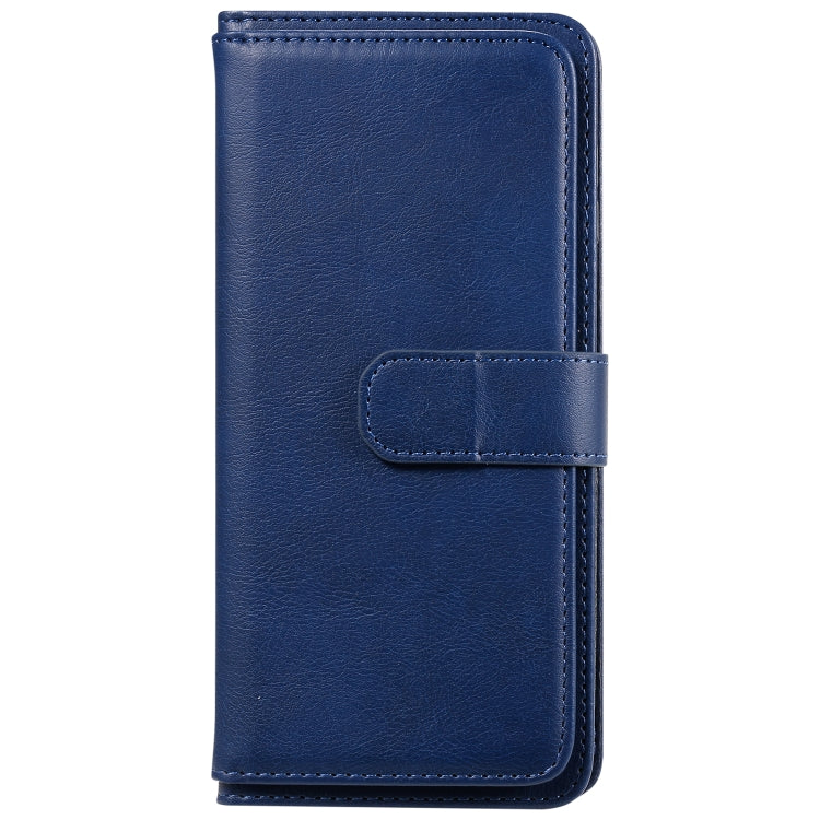 For Xiaomi Redmi Note 9S Multifunctional Magnetic Copper Buckle Horizontal Flip Solid Color Leather Case with 10 Card Slots & Wallet & Holder & Photo Frame