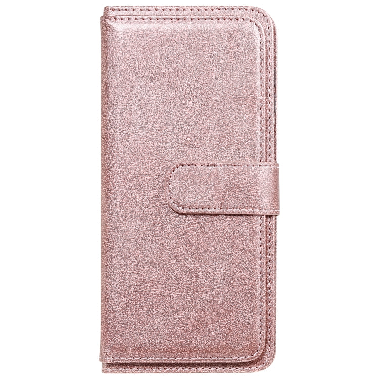 For Xiaomi Redmi Note 9S Multifunctional Magnetic Copper Buckle Horizontal Flip Solid Color Leather Case with 10 Card Slots & Wallet & Holder & Photo Frame
