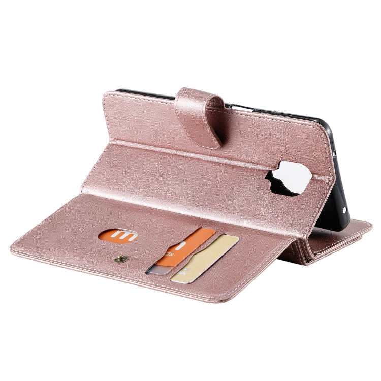 For Xiaomi Redmi Note 9S Multifunctional Magnetic Copper Buckle Horizontal Flip Solid Color Leather Case with 10 Card Slots & Wallet & Holder & Photo Frame