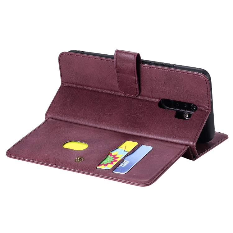 For Xiaomi Redmi 9 Multifunctional Magnetic Copper Buckle Horizontal Flip Solid Color Leather Case with 10 Card Slots & Wallet & Holder & Photo Frame