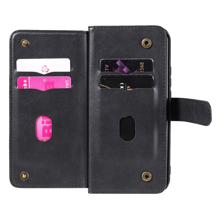 For Xiaomi Redmi 9 Multifunctional Magnetic Copper Buckle Horizontal Flip Solid Color Leather Case with 10 Card Slots & Wallet & Holder & Photo Frame