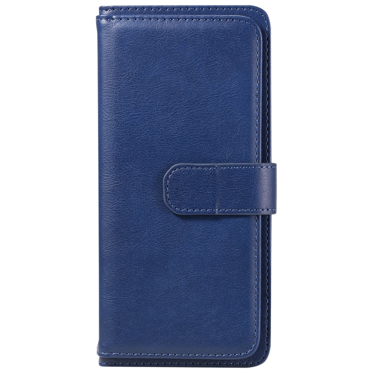 For Xiaomi Redmi 9 Multifunctional Magnetic Copper Buckle Horizontal Flip Solid Color Leather Case with 10 Card Slots & Wallet & Holder & Photo Frame